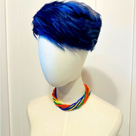 Vintage 1930s Multi Strand Necklace/Earring Set Japan Glass Beads Bright Costume - Picture 3 of 8